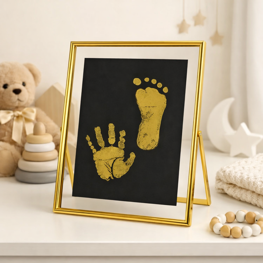 GOLDEN Baby Hand & Footprint Keepsake Kit – The Perfect Newborn Gift