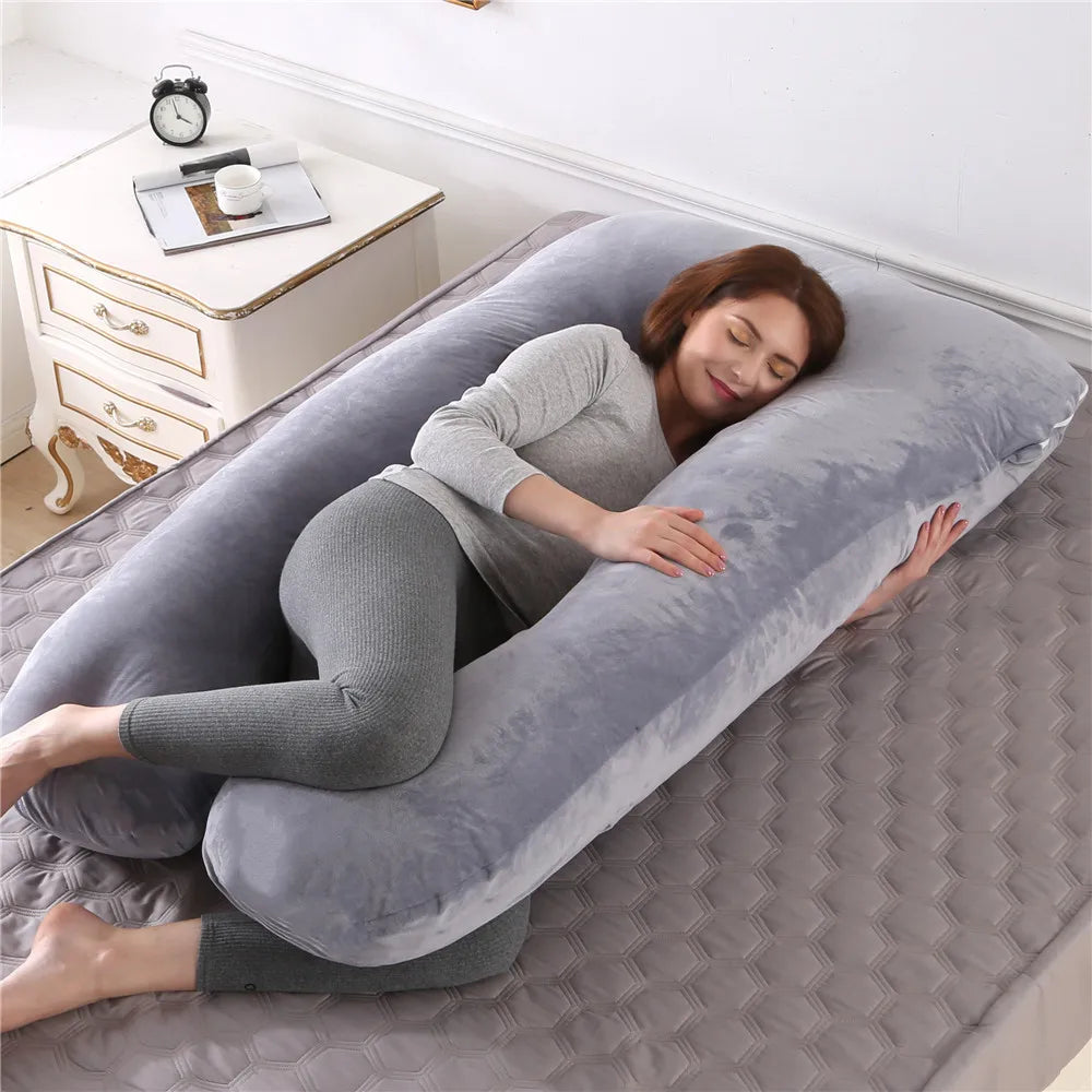 Full Body Pregnancy Pillow – 360° Support for Belly, Back & Hips