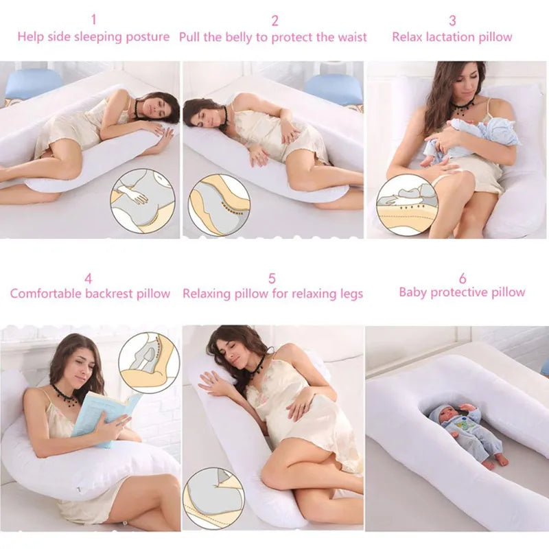 Full Body Pregnancy Pillow – 360° Support for Belly, Back & Hips