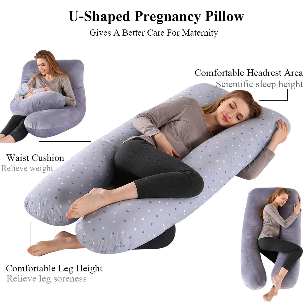 Full Body Pregnancy Pillow – 360° Support for Belly, Back & Hips