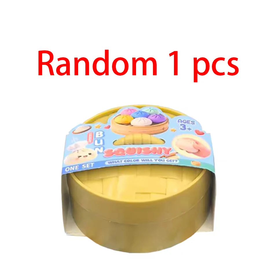 Blind box Colorful Dumpling Squishy Relaxing Relieve Anxiety Antistress Enhance Happiness Rebound Squeeze Reliever Toy