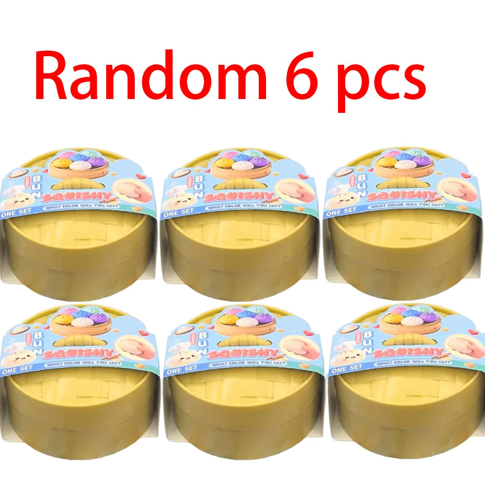 Blind box Colorful Dumpling Squishy Relaxing Relieve Anxiety Antistress Enhance Happiness Rebound Squeeze Reliever Toy