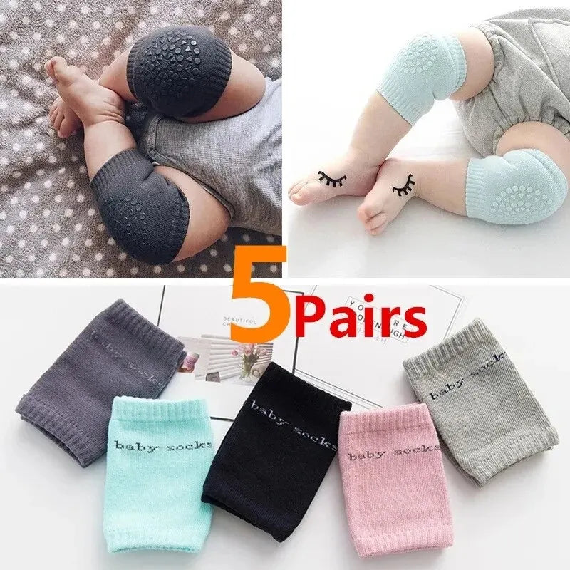 Baby Crawling Knee Pads – 5 Pair Comfort & Protection Set