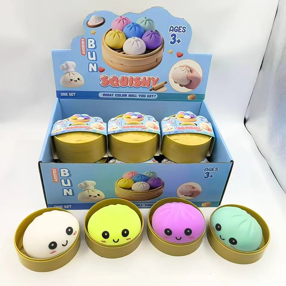 Blind box Colorful Dumpling Squishy Relaxing Relieve Anxiety Antistress Enhance Happiness Rebound Squeeze Reliever Toy