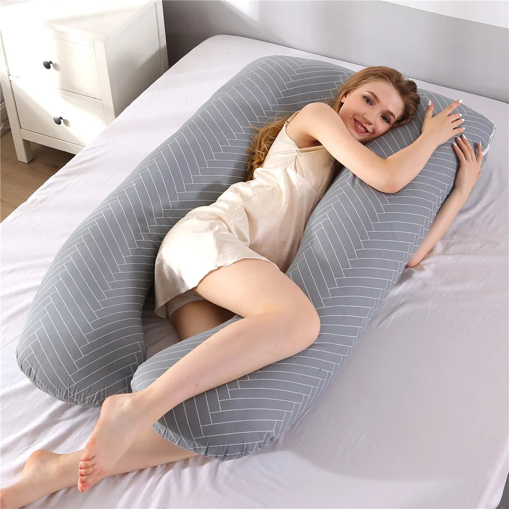Full Body Pregnancy Pillow – 360° Support for Belly, Back & Hips