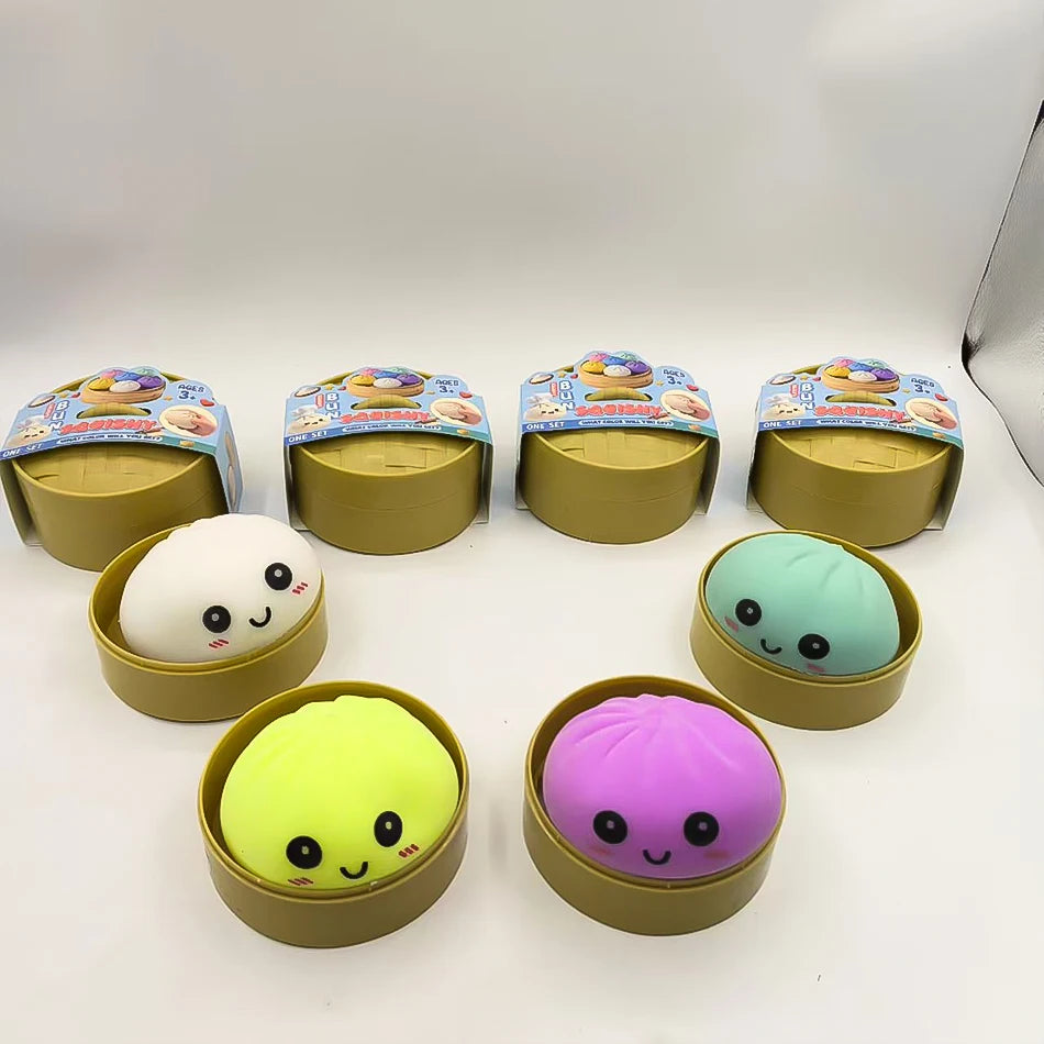Blind box Colorful Dumpling Squishy Relaxing Relieve Anxiety Antistress Enhance Happiness Rebound Squeeze Reliever Toy